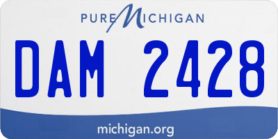 MI license plate DAM2428