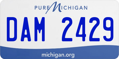 MI license plate DAM2429