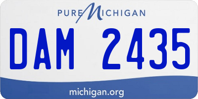 MI license plate DAM2435