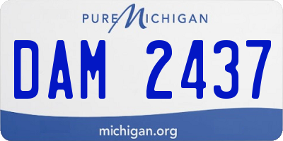 MI license plate DAM2437