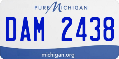 MI license plate DAM2438