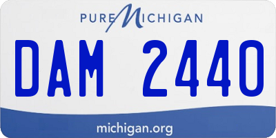 MI license plate DAM2440