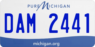 MI license plate DAM2441
