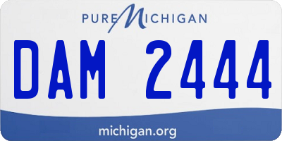 MI license plate DAM2444