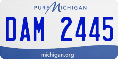 MI license plate DAM2445