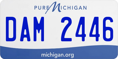 MI license plate DAM2446
