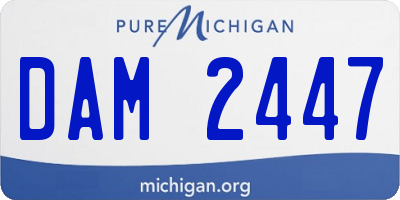 MI license plate DAM2447