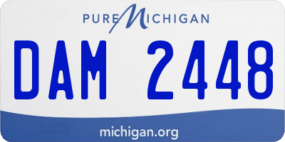 MI license plate DAM2448