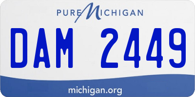 MI license plate DAM2449