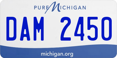 MI license plate DAM2450