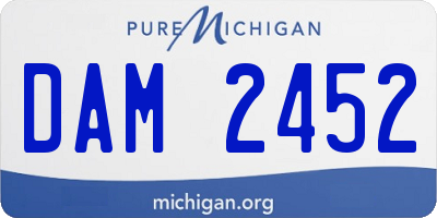 MI license plate DAM2452