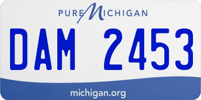 MI license plate DAM2453