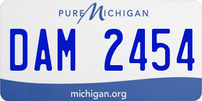 MI license plate DAM2454