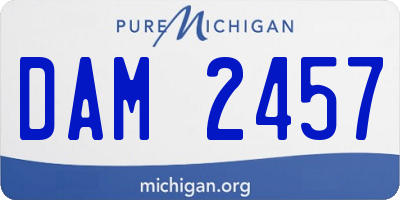 MI license plate DAM2457