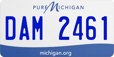 MI license plate DAM2461