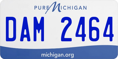 MI license plate DAM2464