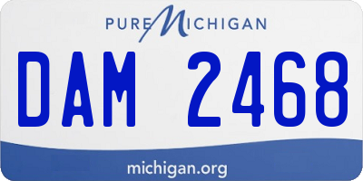 MI license plate DAM2468