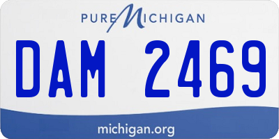 MI license plate DAM2469