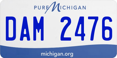 MI license plate DAM2476
