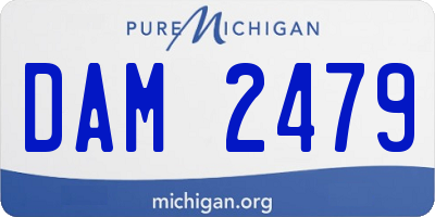 MI license plate DAM2479