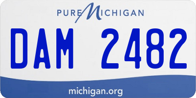 MI license plate DAM2482