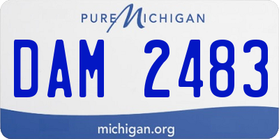 MI license plate DAM2483