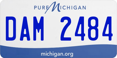 MI license plate DAM2484
