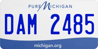 MI license plate DAM2485