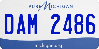 MI license plate DAM2486