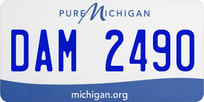 MI license plate DAM2490
