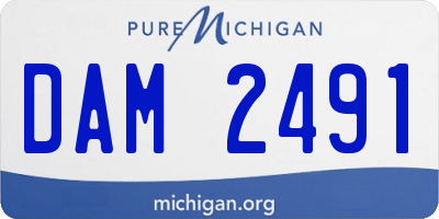 MI license plate DAM2491