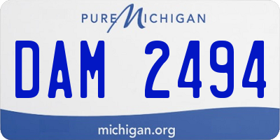 MI license plate DAM2494
