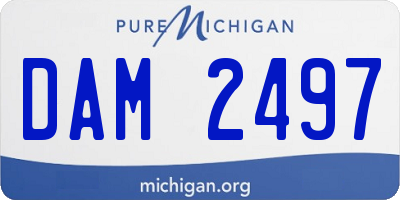 MI license plate DAM2497