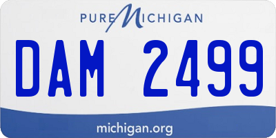 MI license plate DAM2499