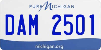 MI license plate DAM2501