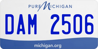 MI license plate DAM2506