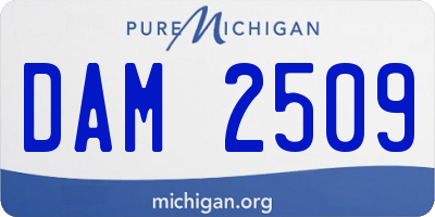 MI license plate DAM2509