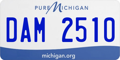 MI license plate DAM2510