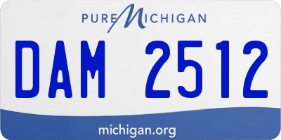 MI license plate DAM2512