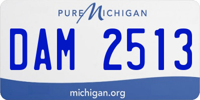 MI license plate DAM2513