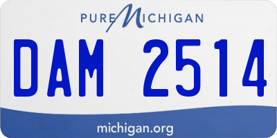 MI license plate DAM2514