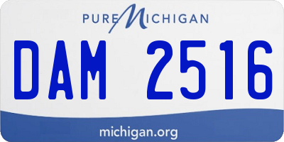 MI license plate DAM2516
