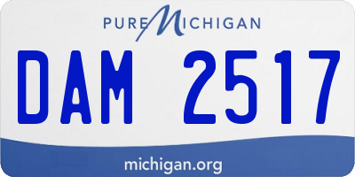 MI license plate DAM2517
