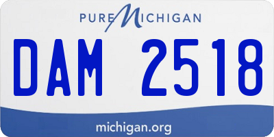 MI license plate DAM2518