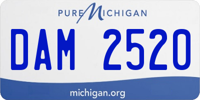MI license plate DAM2520