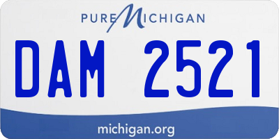 MI license plate DAM2521