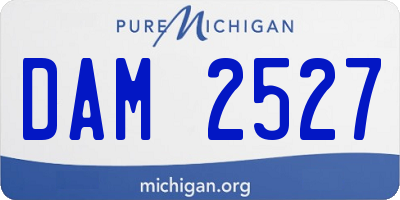 MI license plate DAM2527