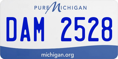 MI license plate DAM2528
