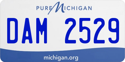 MI license plate DAM2529