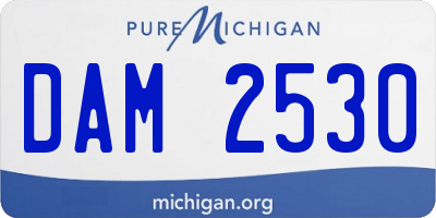 MI license plate DAM2530